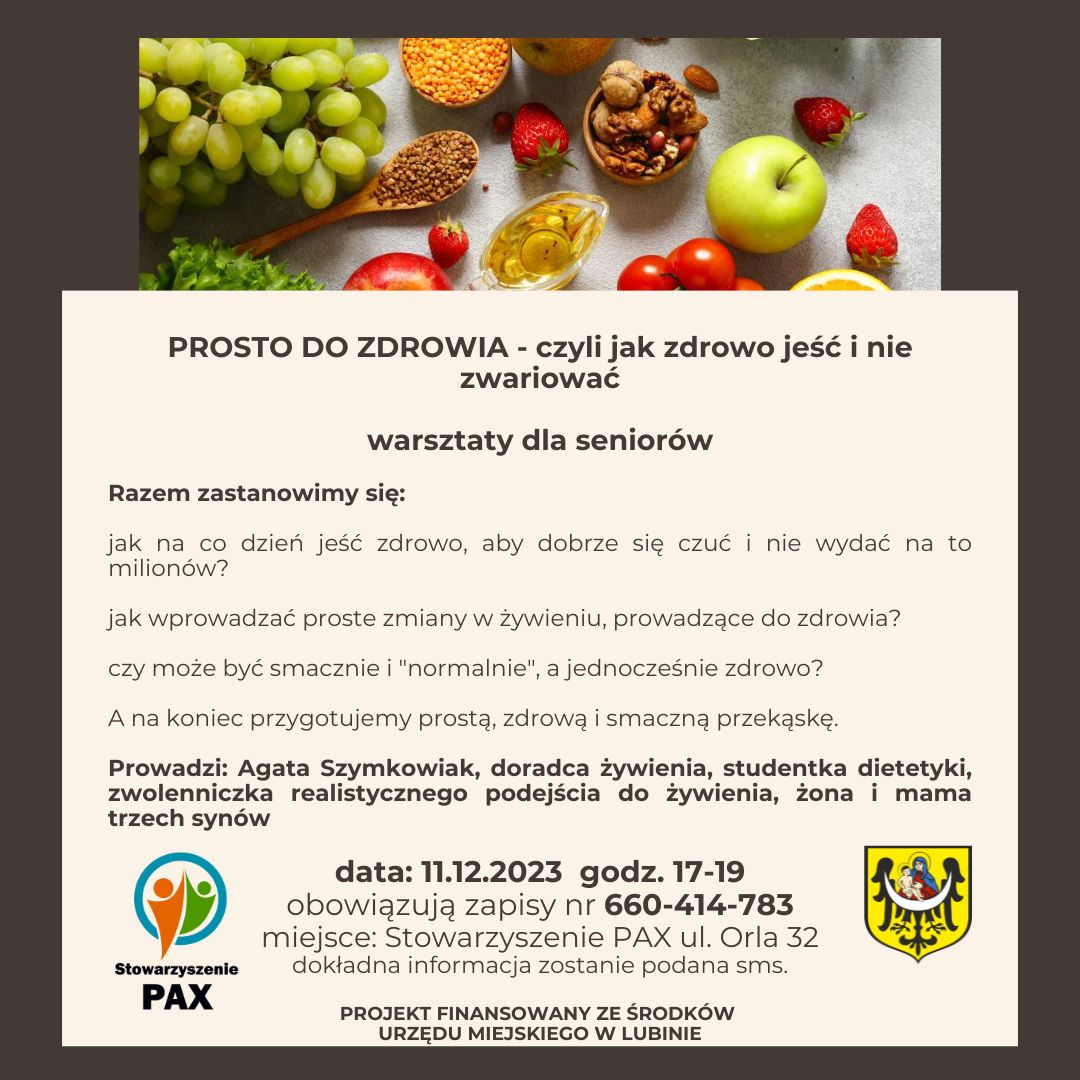 Prosto do zdrowia - warsztaty dla seniorów