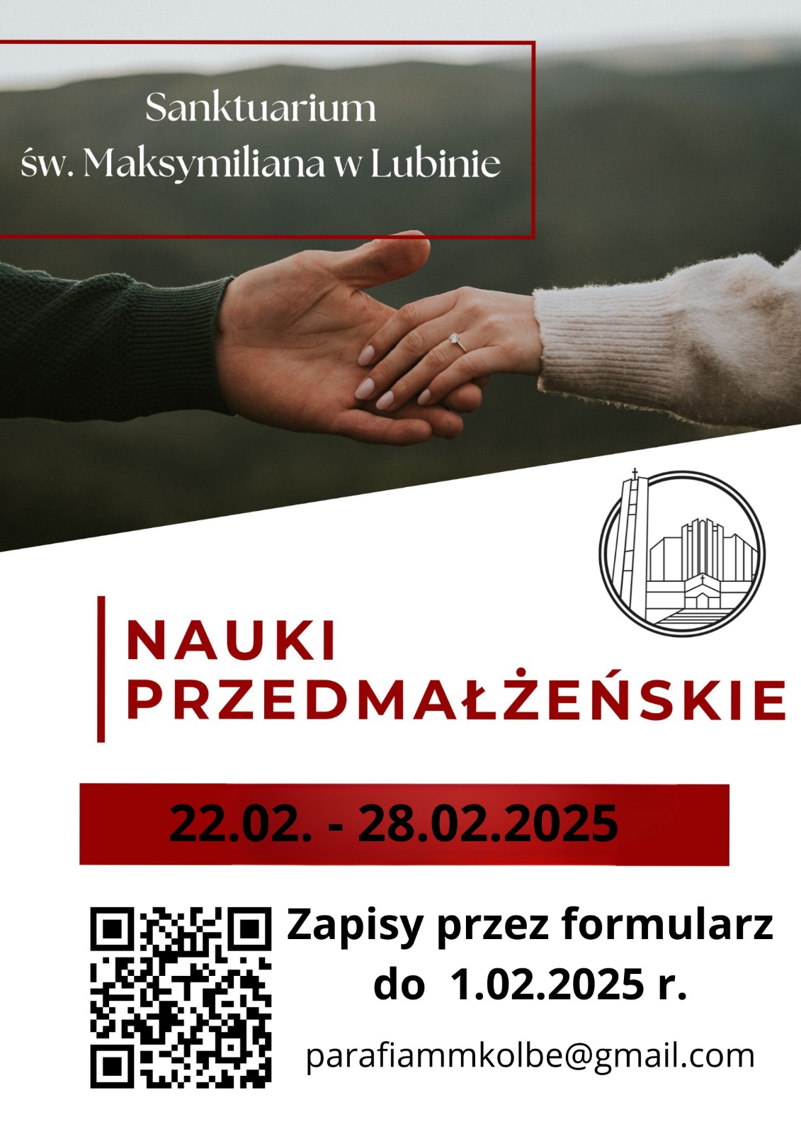 Nauki przedmałżeńskie w Sanktuarium św. Maksymiliana Kolbe w Lubinie