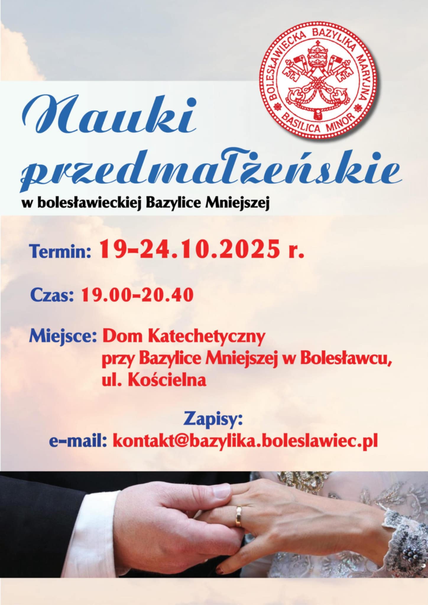 Nauki przedmałżeńskie w Bolesławieckiej Bazylice Maryjnej
